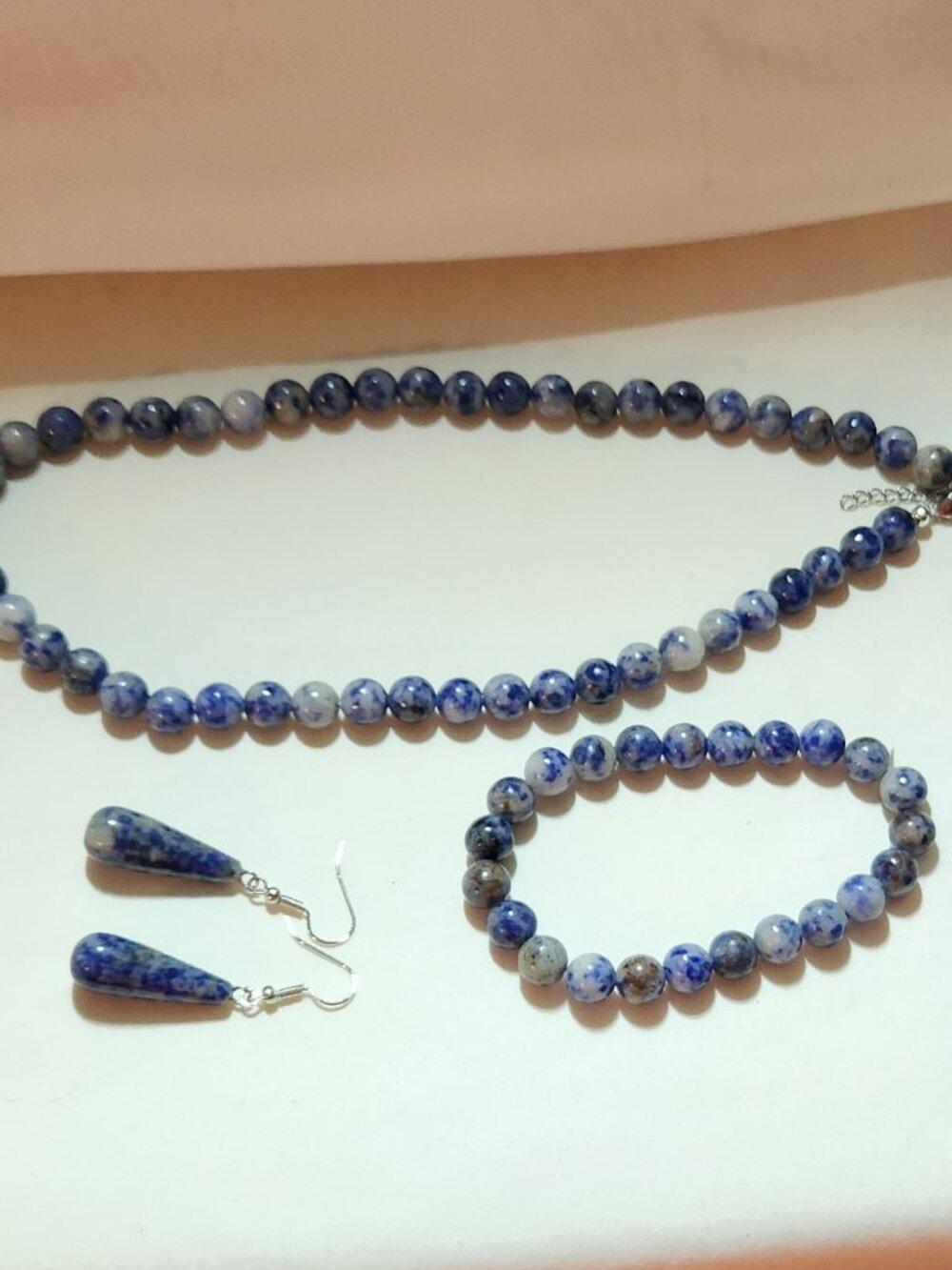 3 FOR $20 Cute necklace bracelet earring set shades of blue NIP
